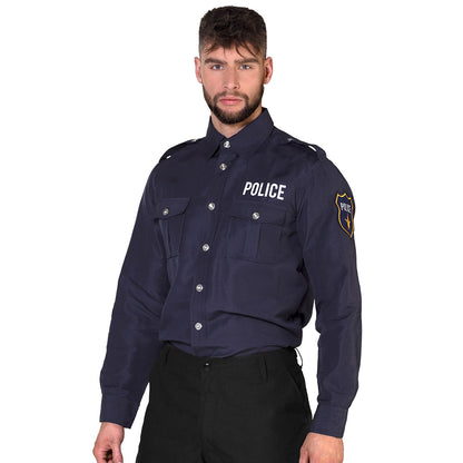 Chemise Police Officier Bleu Marine - Déguisement Adulte