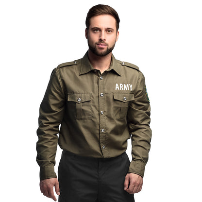Chemise Militaire Army Kaki - Déguisement Adulte
