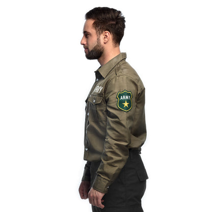 Chemise Militaire Army Kaki - Déguisement Adulte