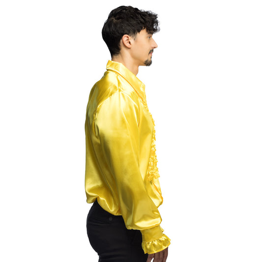 Chemise Disco Jaune Fluo Homme - Costume Années 70