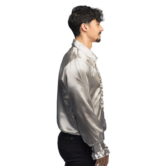 Chemise Disco Années 70 Argent - Déguisement Adulte Paillettes
