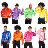 Chemise Disco Satin à Volants - Déguisement Années 70
