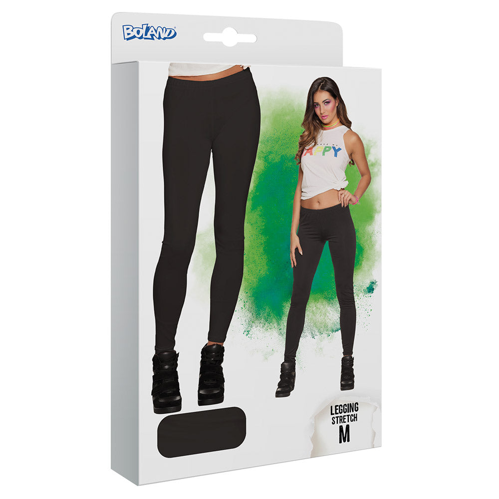 Legging Stretch Noir Femme - Déguisement Soirée