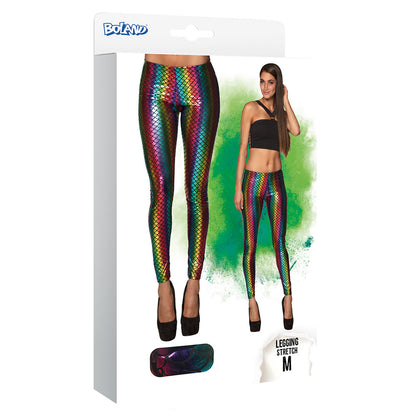 Legging Sirène Arc-en-Ciel Paillettes Iridescentes Femme
