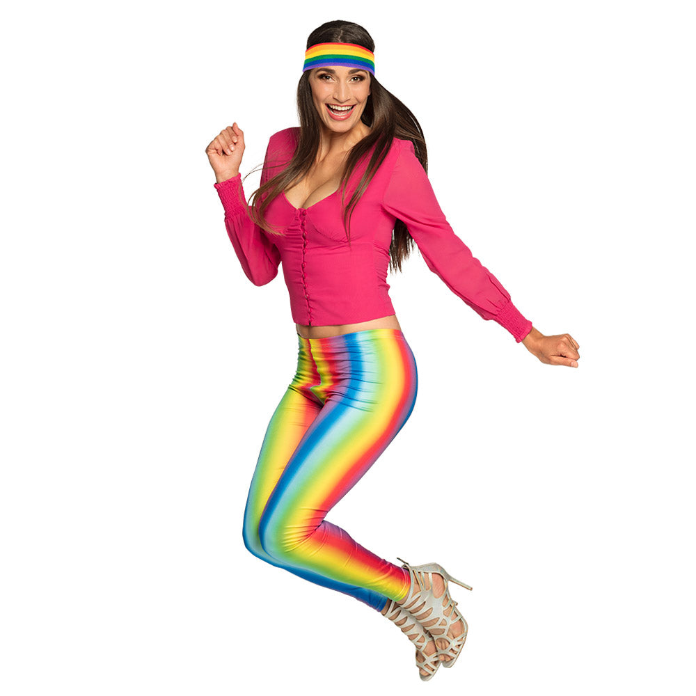Legging Arc-en-Ciel Stretch Adulte - Motif Dégradé Rainbow