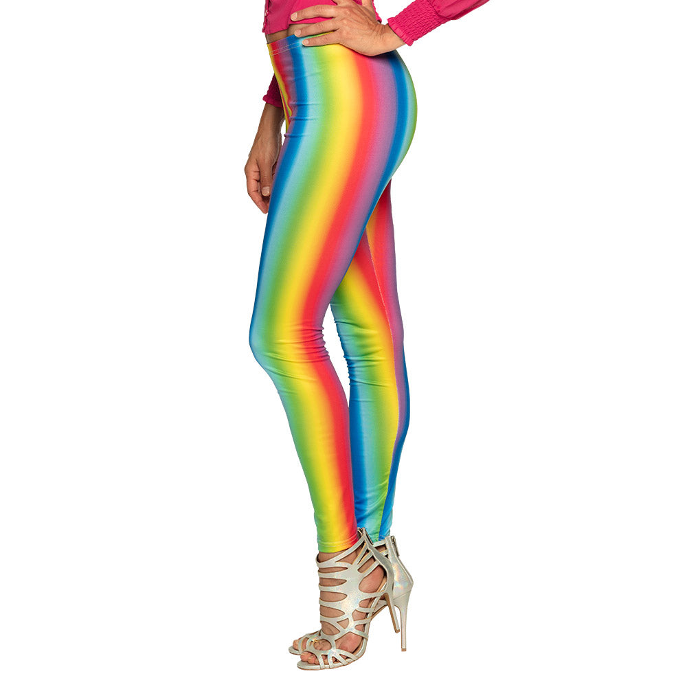 Legging Arc-en-Ciel Stretch Adulte - Motif Dégradé Rainbow