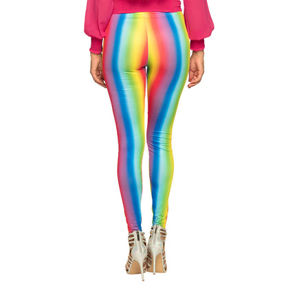 Legging Arc-en-Ciel Stretch Adulte - Déguisement Disco Coloré