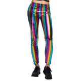 Legging Holographique Arc-en-Ciel - Stretch Brillant L/XL