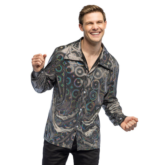 Chemise Motifs Géométriques Années 70 - Déguisement Disco Homme