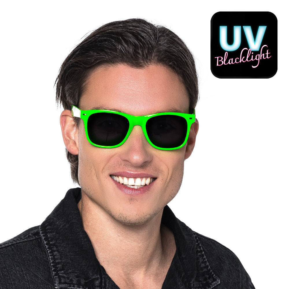 Lunettes UV Blacklight Vert Fluo - Fête et Soirée