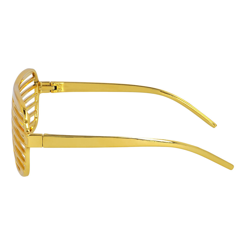 Lunettes Grillage Dorées - Accessoire Disco Party Années 70