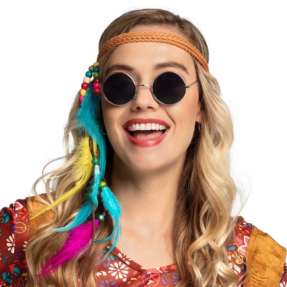 Lunettes Rondes Hippie Années 70 - Verres Fumés Vintage