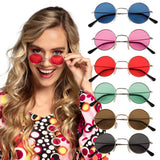 Lunettes Rondes Teintées Années 70 - 6 Coloris Hippie