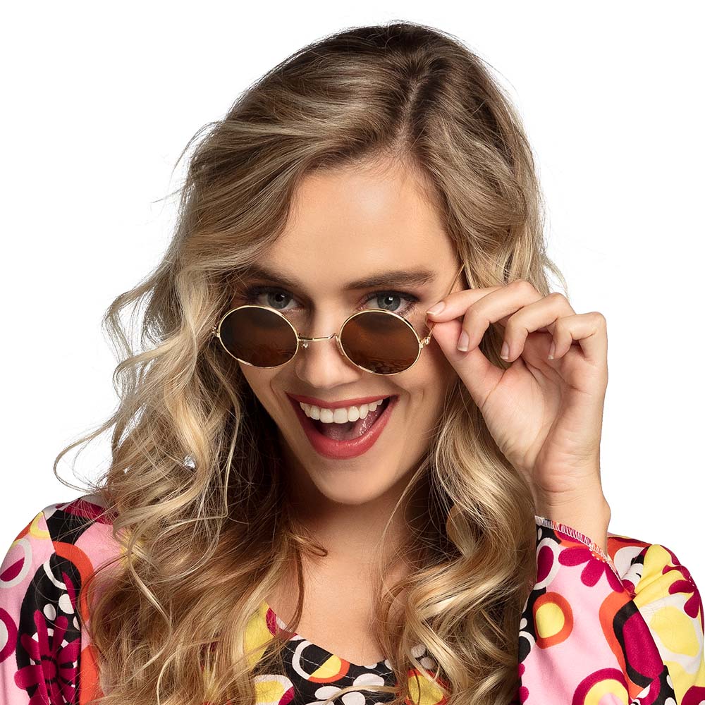 Lunettes Rondes Teintées Années 70 - 6 Coloris Hippie