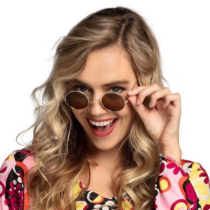 Lunettes Rondes Teintées Années 70 - 6 Coloris Hippie