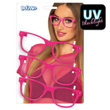 Lunettes UV Blacklight Rose Fluo - Pack de 5 Paires
