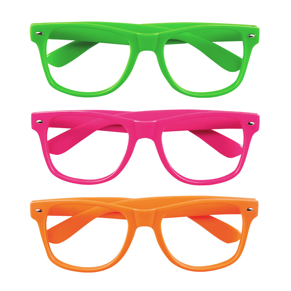 Lunettes UV Blacklight Fluo - Set de 3 Paires Colorées
