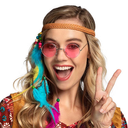 Lunettes Rondes Hippie Colorées - Pack 3 Paires Teintées