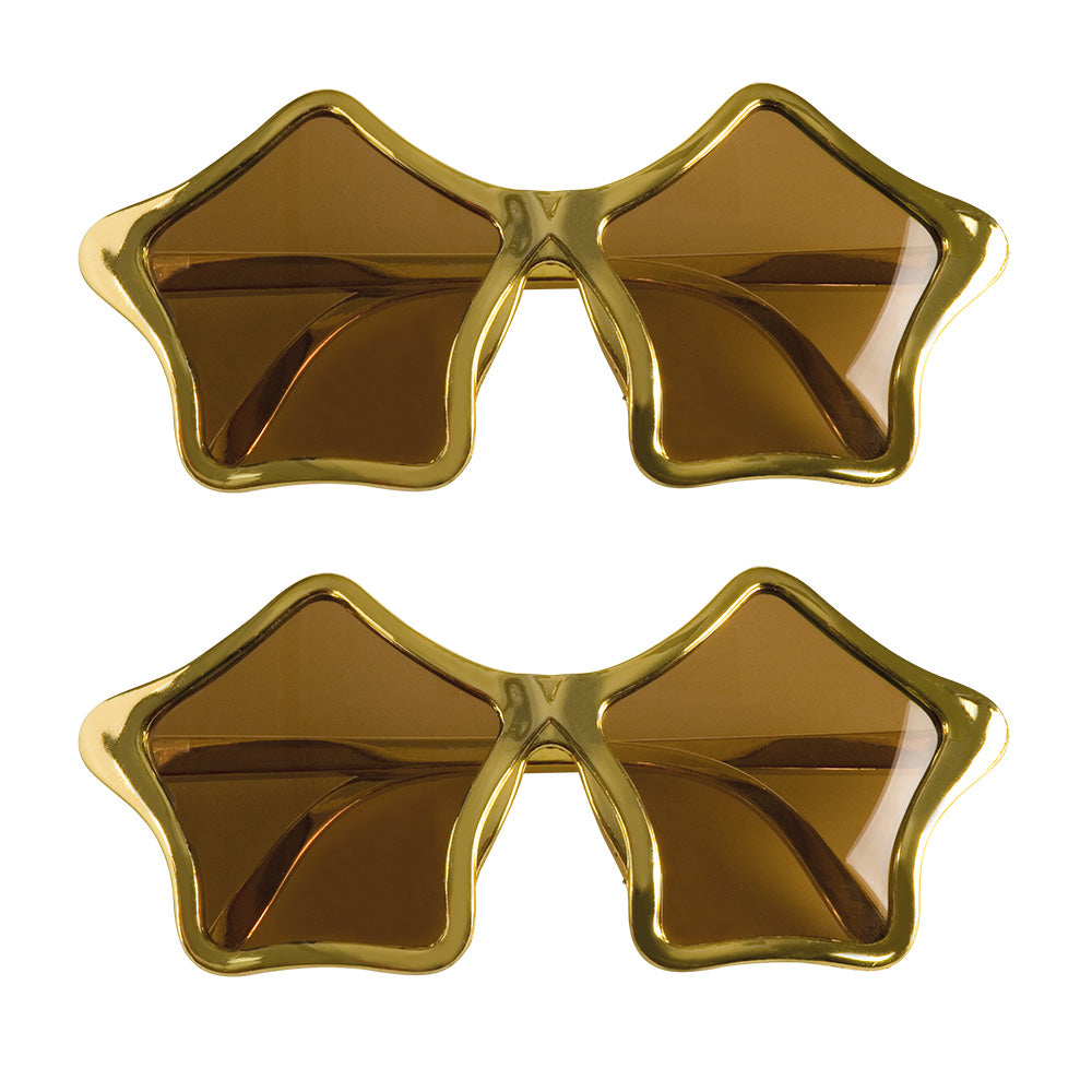 Lunettes Étoile Dorées - Accessoire Fête Disco Glamour