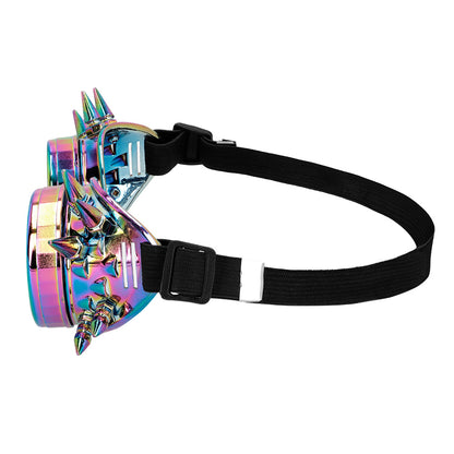 Lunettes Steampunk Holographiques Spike - Verres Prismatiques