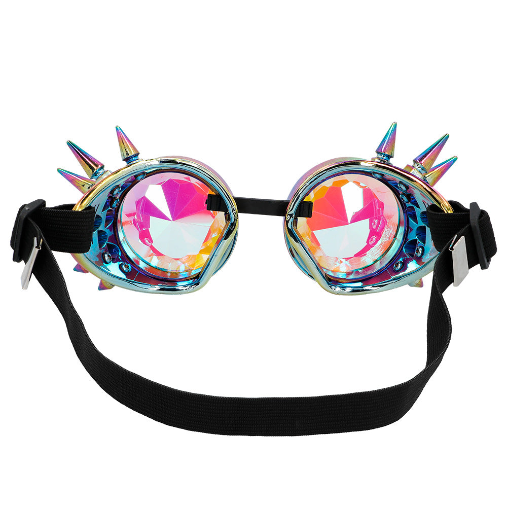 Lunettes Steampunk Holographiques Spike - Verres Prismatiques