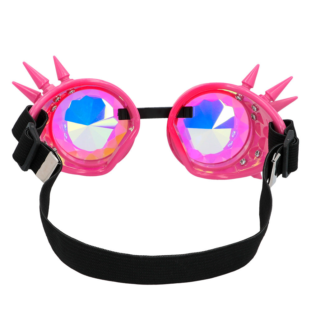 Lunettes Holographique Spikes Fuchsia Rave & Festival