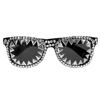 Lunettes Paillettes Pics Noirs - Accessoire Fête Disco