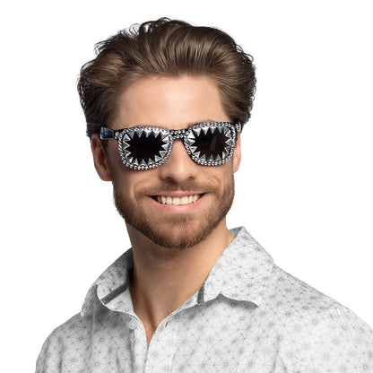 Lunettes Paillettes Pics Noirs - Accessoire Fête Disco