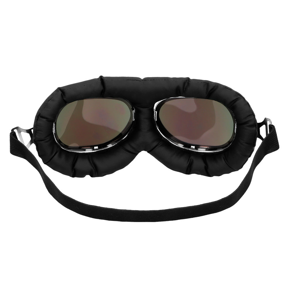Lunettes Pilote Aviateur Steampunk - Verres Irisés Bleu Violet