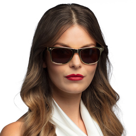 Lunettes de Soleil Vintage Monture Dorée - Style Rétro