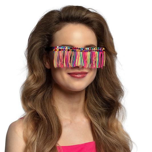 Lunettes de Fête À Franges Colorées - Accessoire Party Disco