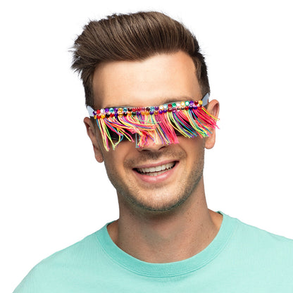Lunettes de Fête À Franges Colorées - Accessoire Party Disco