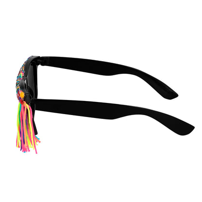 Lunettes de Fête À Franges Colorées - Accessoire Party Disco