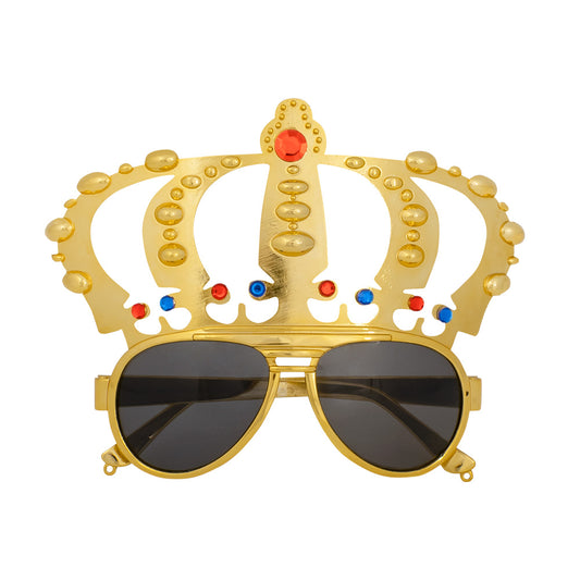Lunettes Couronne Royale Dorée - Accessoire Déguisement Fête