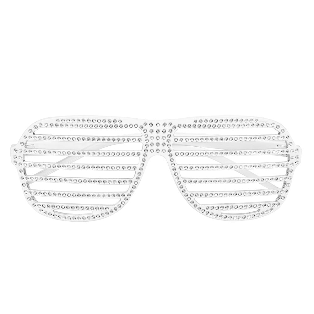 Lunettes à Lames Blanches Disco Party - Accessoire Fête