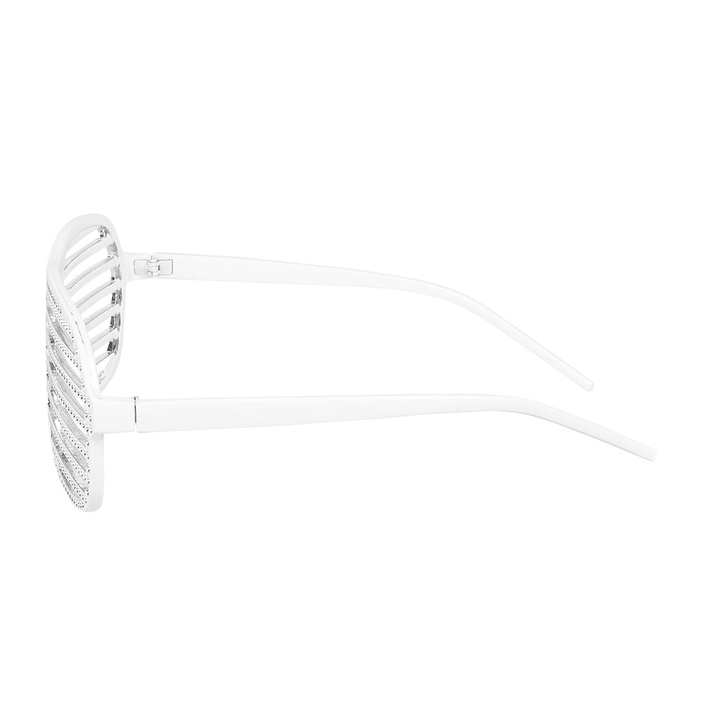 Lunettes à Lames Blanches Disco Party - Accessoire Fête