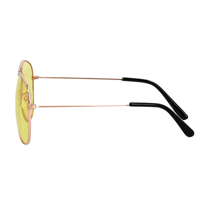Lunettes Aviateur Verres Jaunes - Accessoire Rétro Années 70
