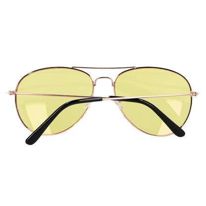 Lunettes Aviateur Verres Jaunes - Accessoire Rétro Années 70