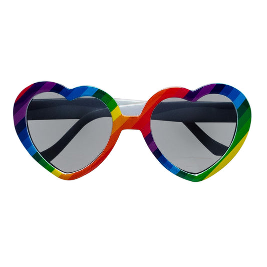 Lunettes Cœur Arc-en-ciel Pride - Accessoire Fête Coloré