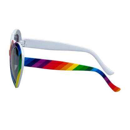Lunettes Cœur Arc-en-ciel Pride - Accessoire Fête Coloré