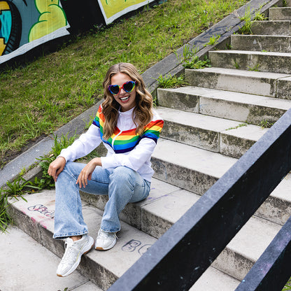 Lunettes Cœur Arc-en-ciel Pride - Accessoire Fête Coloré