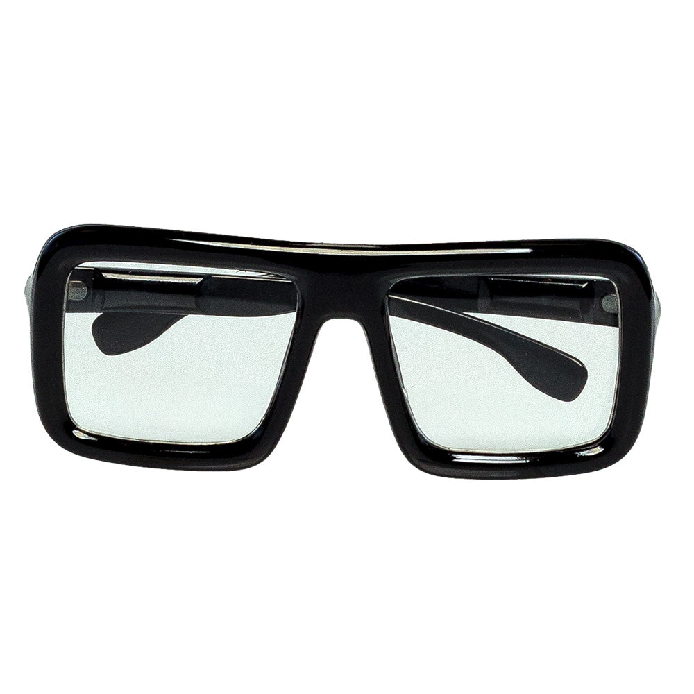 Lunettes Carrées Noires Géantes - Accessoire Déguisement Rétro