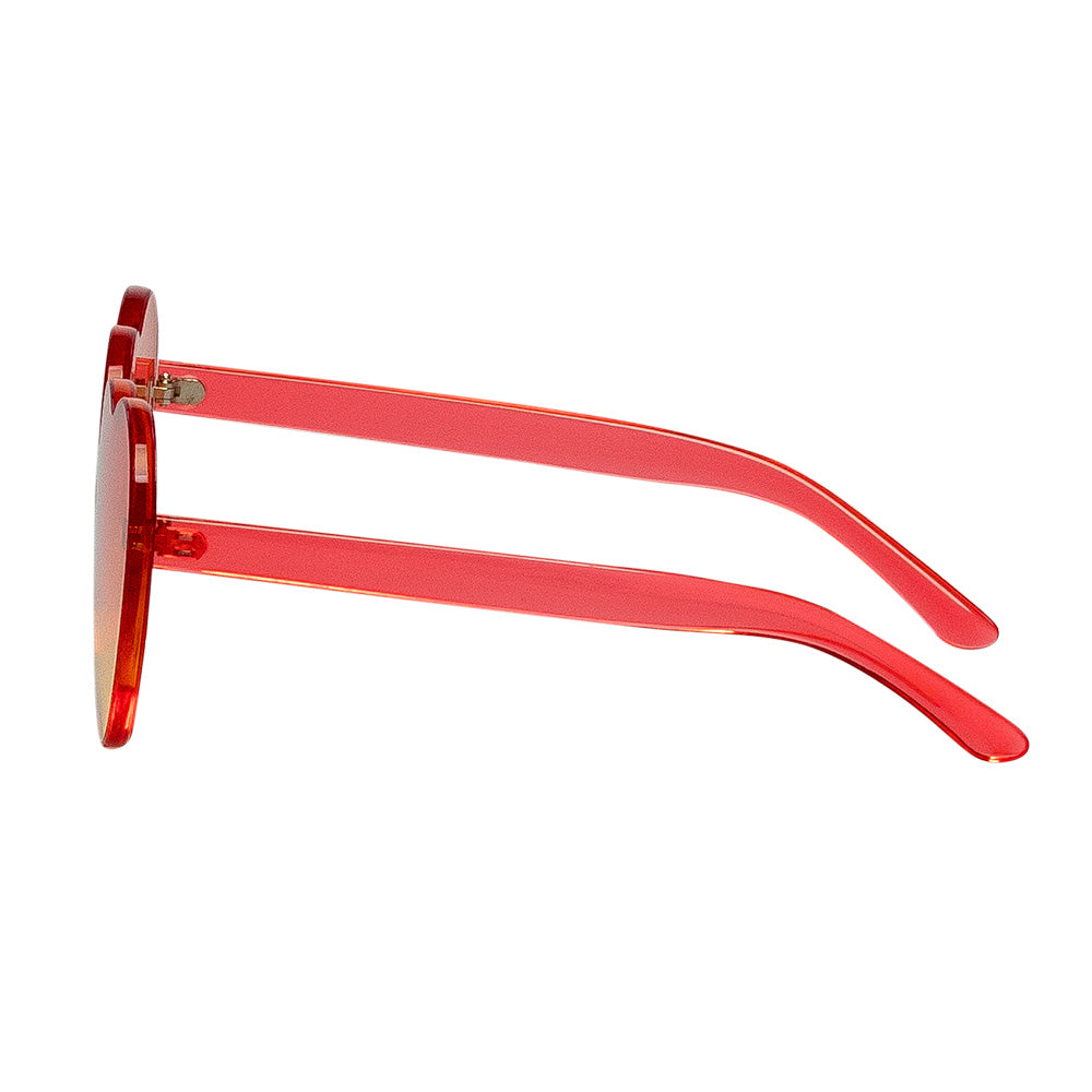 Lunettes Cœur Dégradé Rouge Jaune - Accessoire Fête