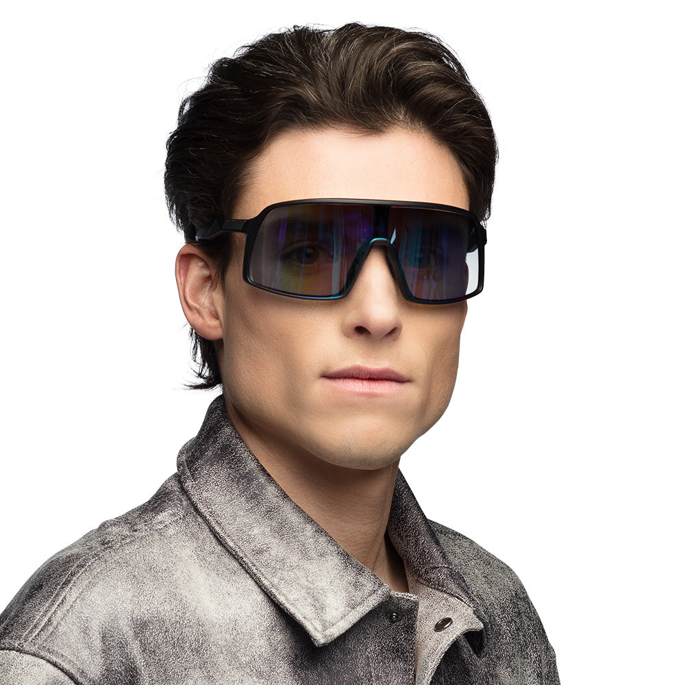 Lunettes de Soleil Carrées Miroir Irisé - Accessoire Mode Tendance