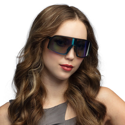 Lunettes de Soleil Carrées Miroir Irisé - Accessoire Mode Tendance