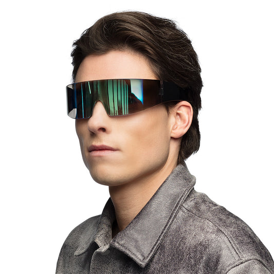 Lunettes de Fête Miroir Iridescent - Accessoire Party Futuriste