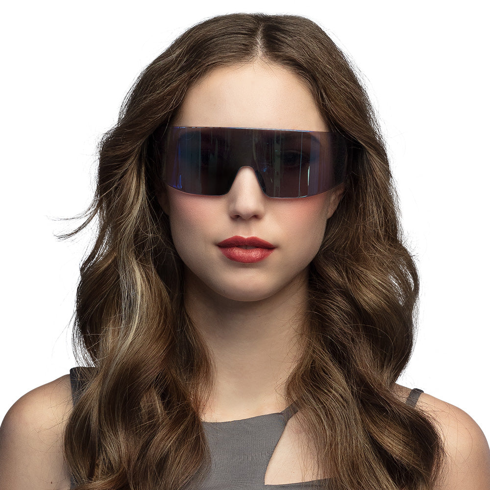 Lunettes de Fête Miroir Iridescent - Accessoire Party Futuriste