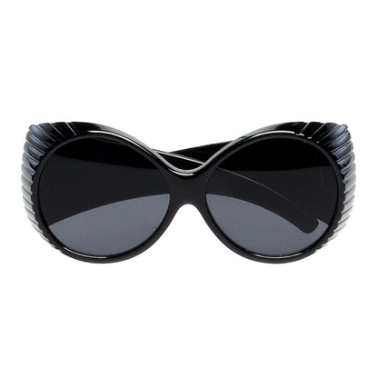 Lunettes de Soleil Rétro Oversized - Verres Noirs Teintés