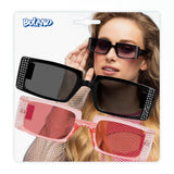 Lunettes Strass Rétro Oversized - Noir & Rose