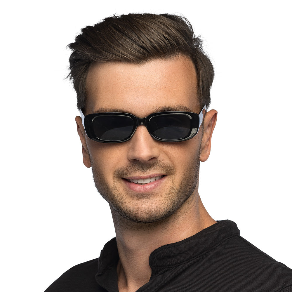 Lunettes de Soleil Noires Rétro - Accessoire Tendance Années 90